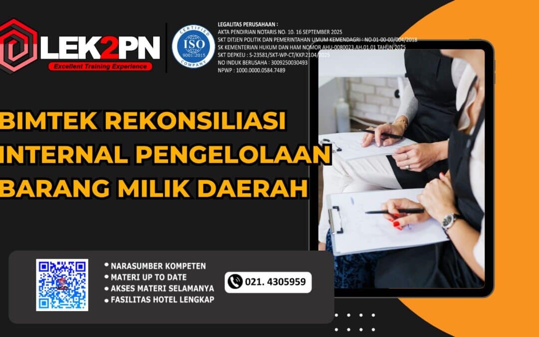 Bimtek Rekonsiliasi Internal Pengelolaan Barang Milik Daerah (Baru 2026)