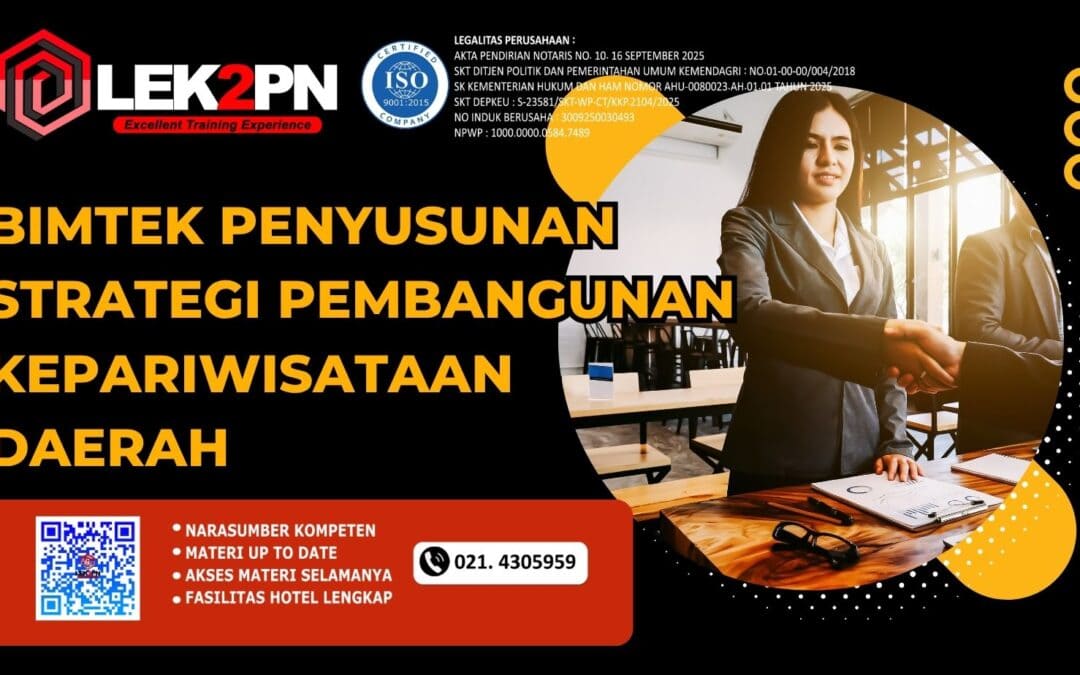 Bimtek Penyusunan Strategi Pembangunan Kepariwisataan Daerah (New 2026)