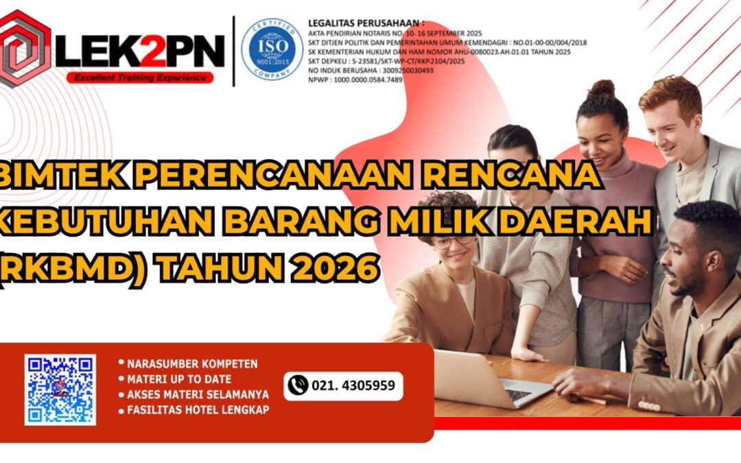 Bimtek Perencanaan Rencana Kebutuhan Barang Milik Daerah (RKBMD) Tahun 2026 (Baru 2026)
