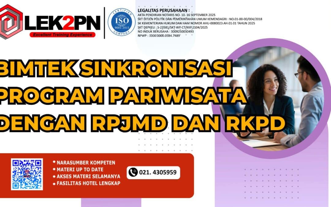 Bimtek Sinkronisasi Program Pariwisata dengan RPJMD dan RKPD (New 2026)