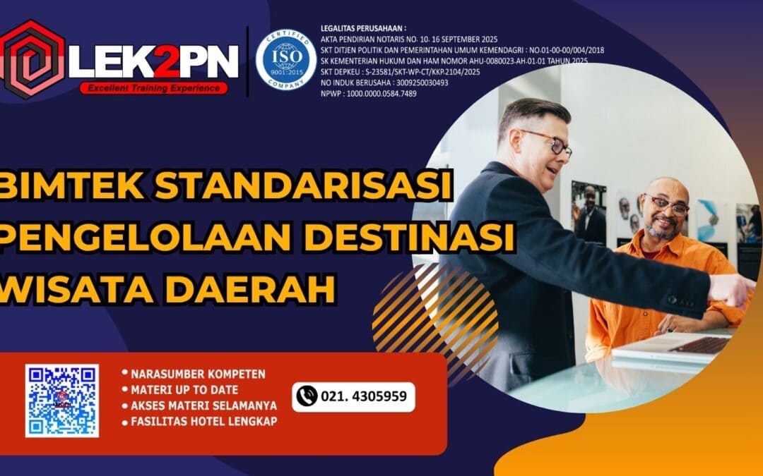Bimtek Standarisasi Pengelolaan Destinasi Wisata Daerah (New 2026)