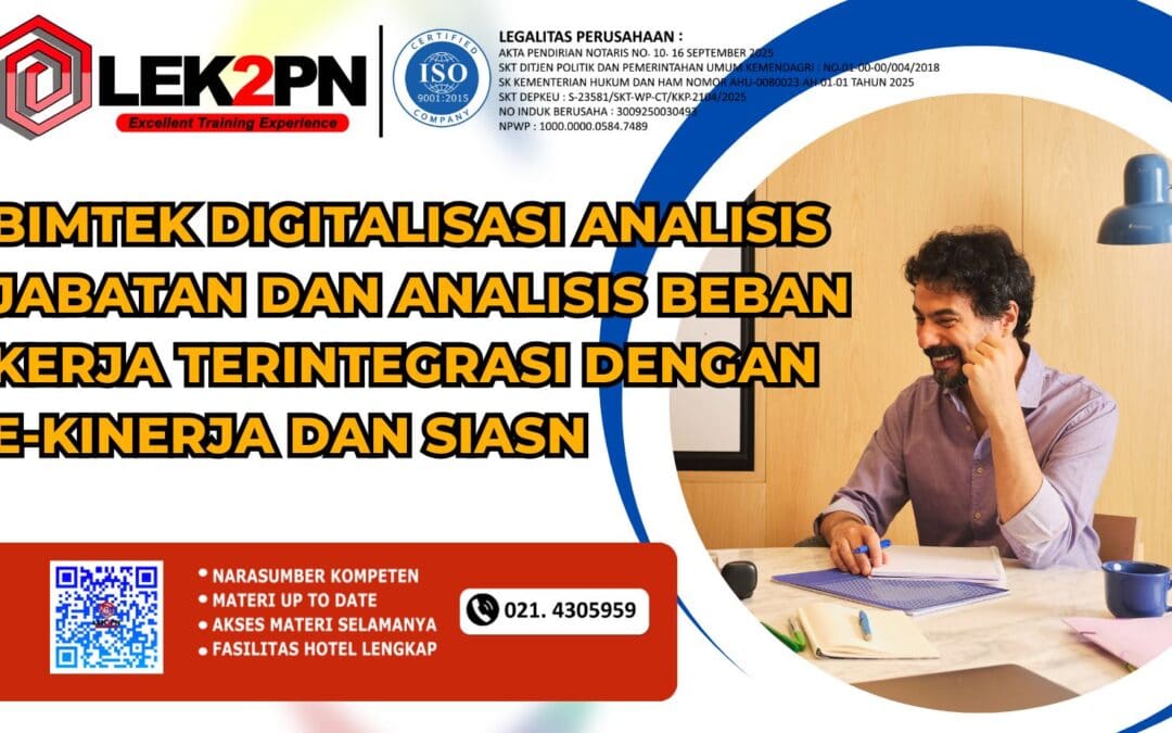 Bimtek Digitalisasi Analisis Jabatan dan Analisis Beban Kerja Terintegrasi dengan E-Kinerja dan SIASN (New 2026)