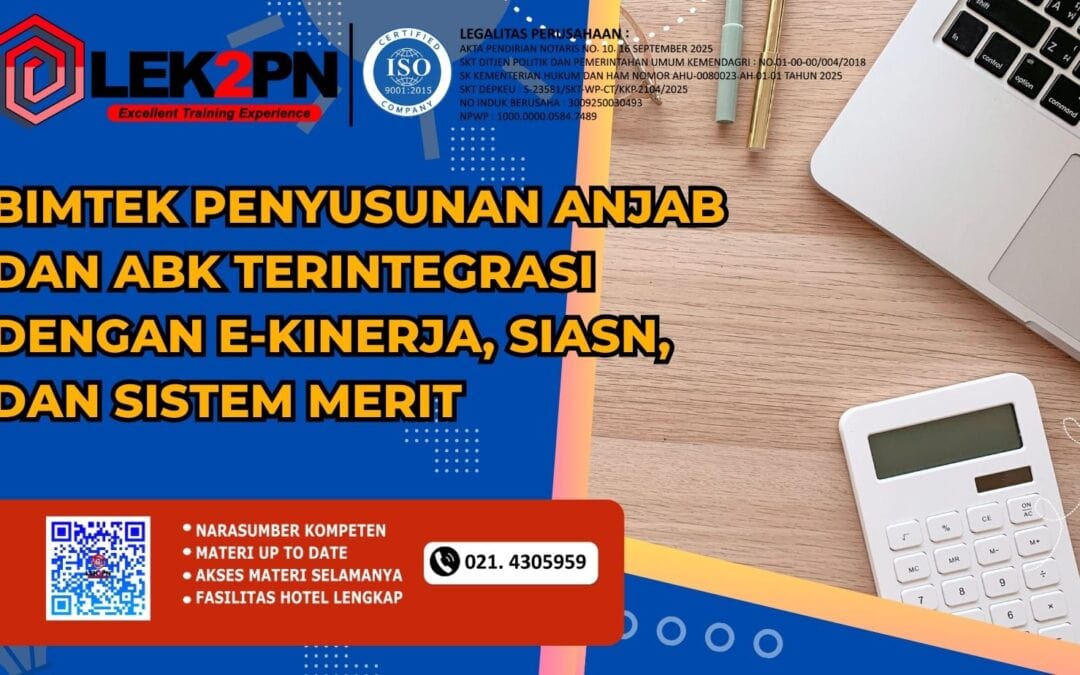 Bimtek Penyusunan Anjab dan ABK Terintegrasi dengan E-Kinerja, SIASN, dan Sistem Merit (New 2026)
