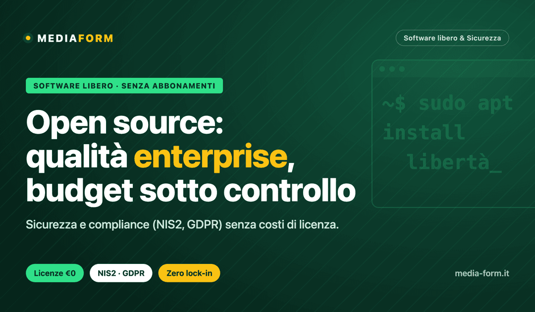 Open source in azienda: software professionale a costo zero, sicurezza e compliance