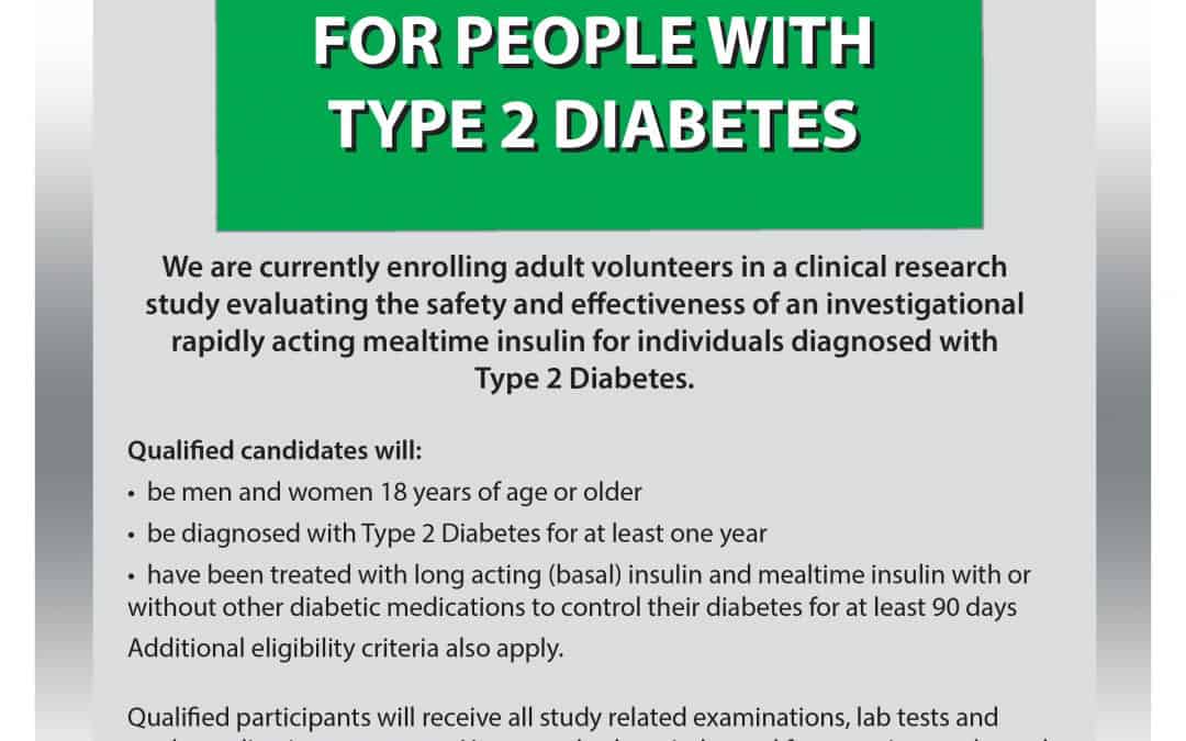 An Insulin Study Opportunity for People with Type 2 Diabetes