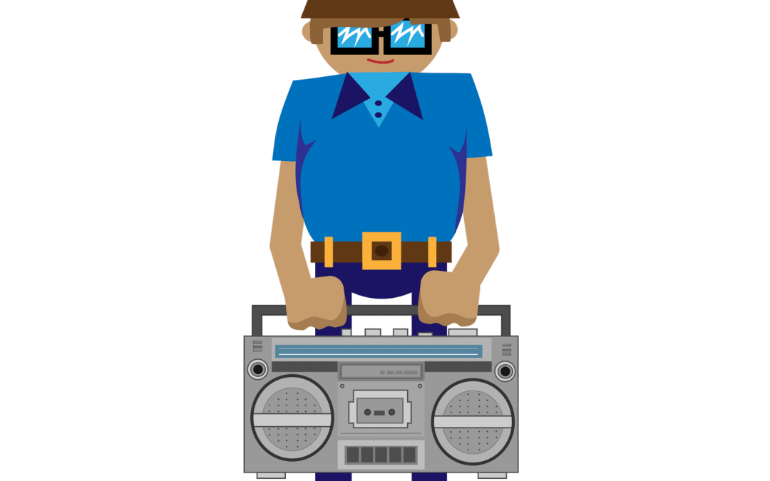 B-Boy Boombox Vector Illustration & GIF