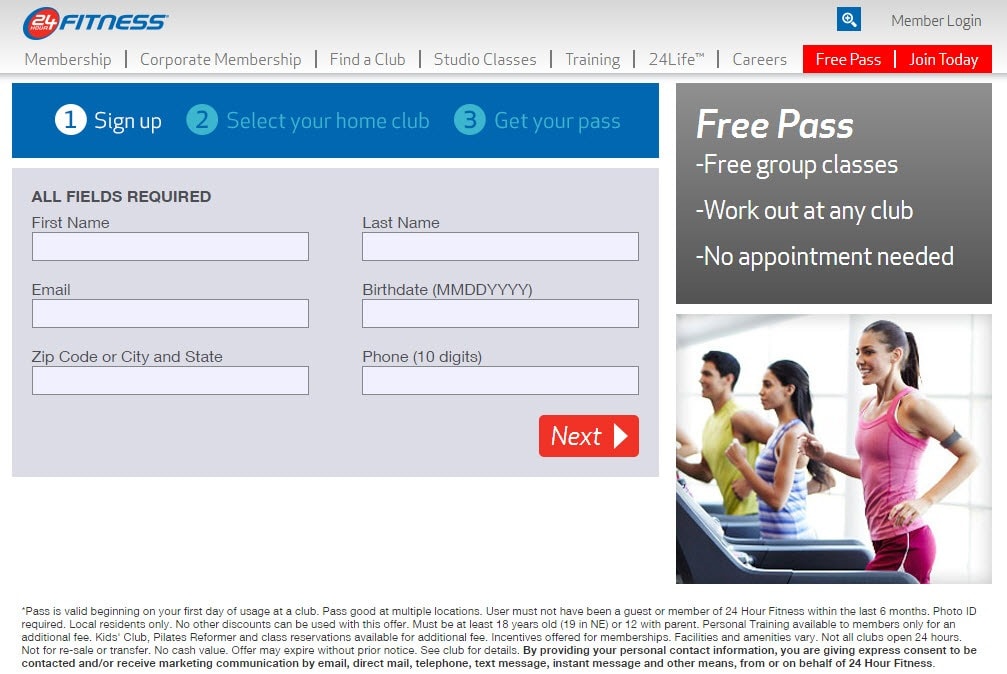 FREE Pass to 24 Hour Fitness – 50% Off Initiation Fee