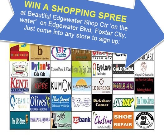 SHOPPING SPREE NOW ON – EDGEWATER PLACE Shopping Center – FREE SHOPPING SPREE , Foster City, CA