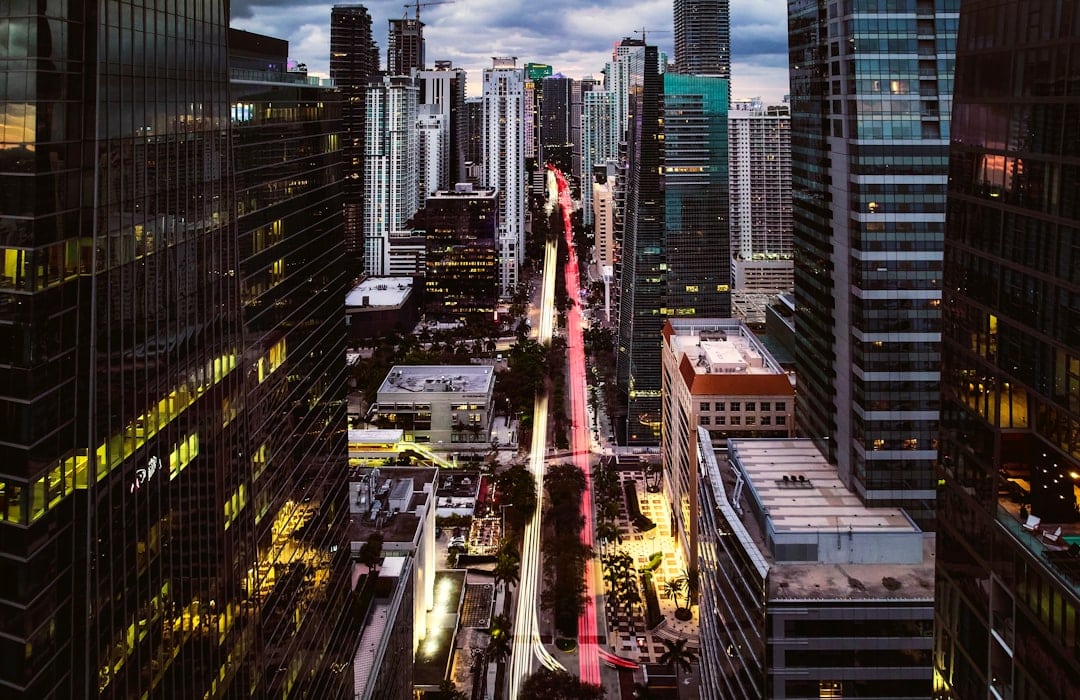 Miami city skyline with modern skyscrapers representing managed IT services for local businesses.