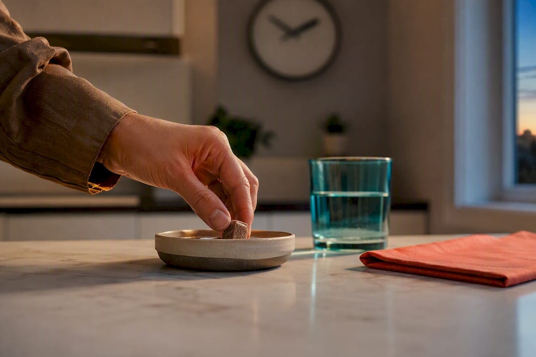 Hand timing an anonymous edible at home