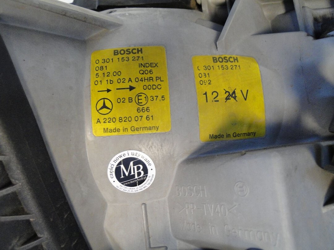 MERCEDES S KLASA 220 W220 LAMPA PRZEDNIA LEWA KOMPLETNA A2208200761 - obrazek 11