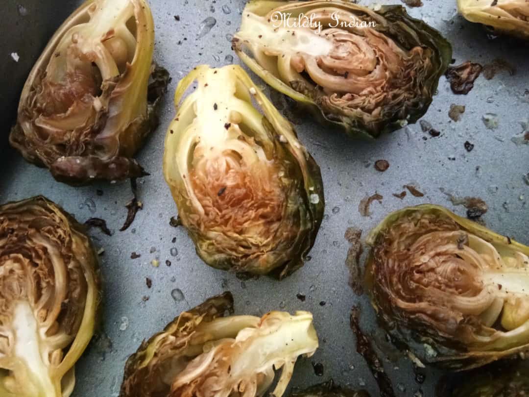 Maple roasted Brussels sprout