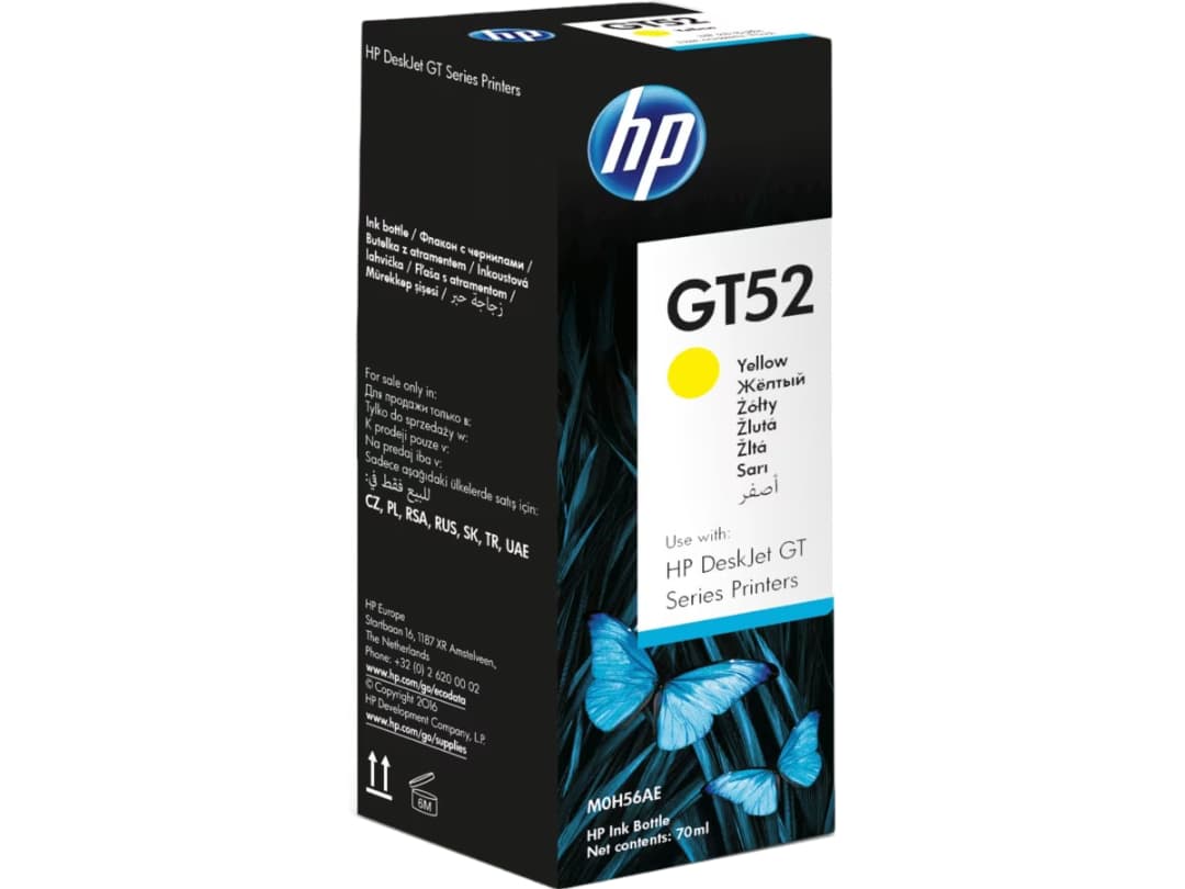 HP GT52 Original Yellow Ink Bottle (F6V18AA) – 70ml | Print Legend