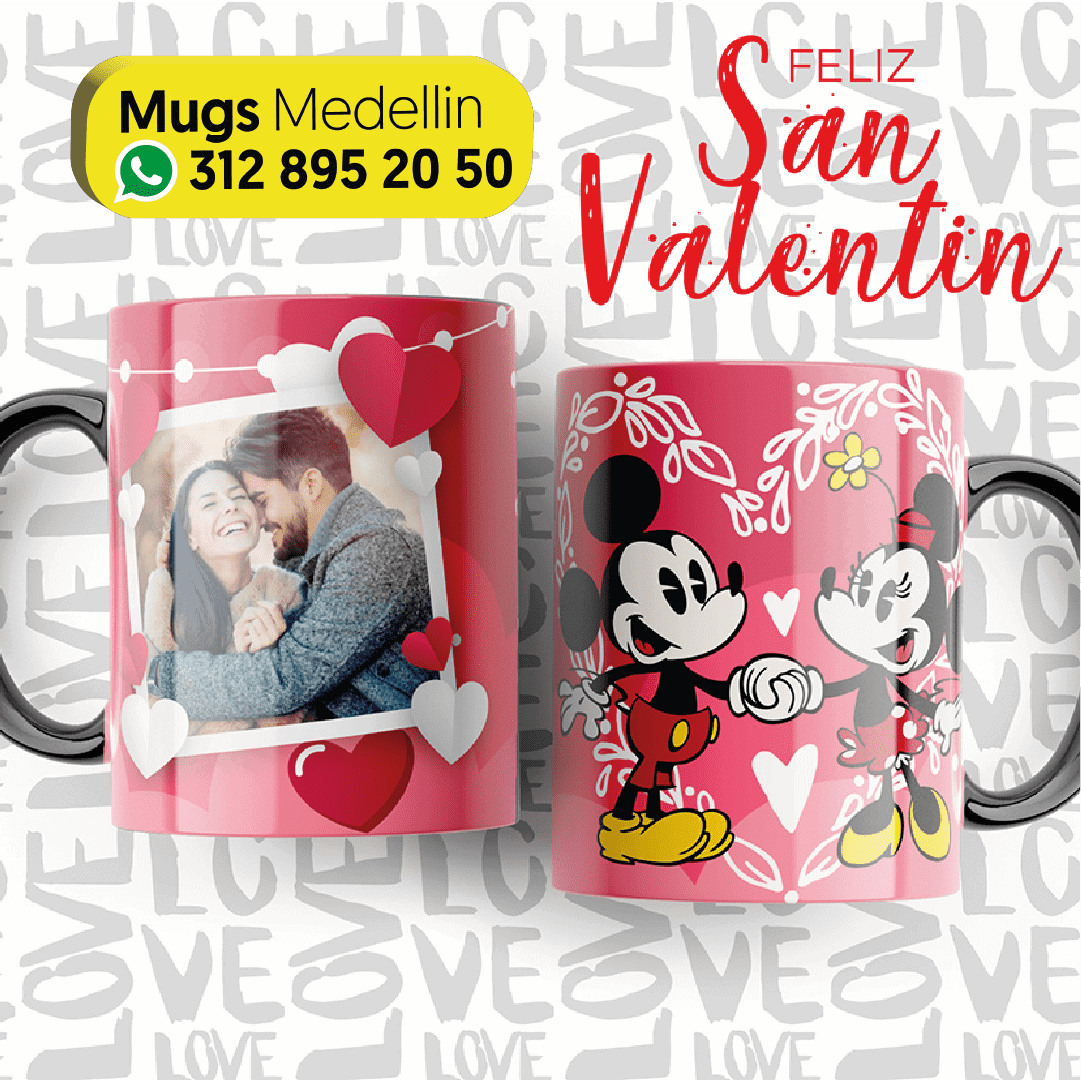 pocillos personalizados amor y amistad san valentin en medellin