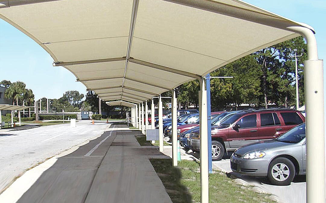 kanopi membrane, puncak, arsitektur modern