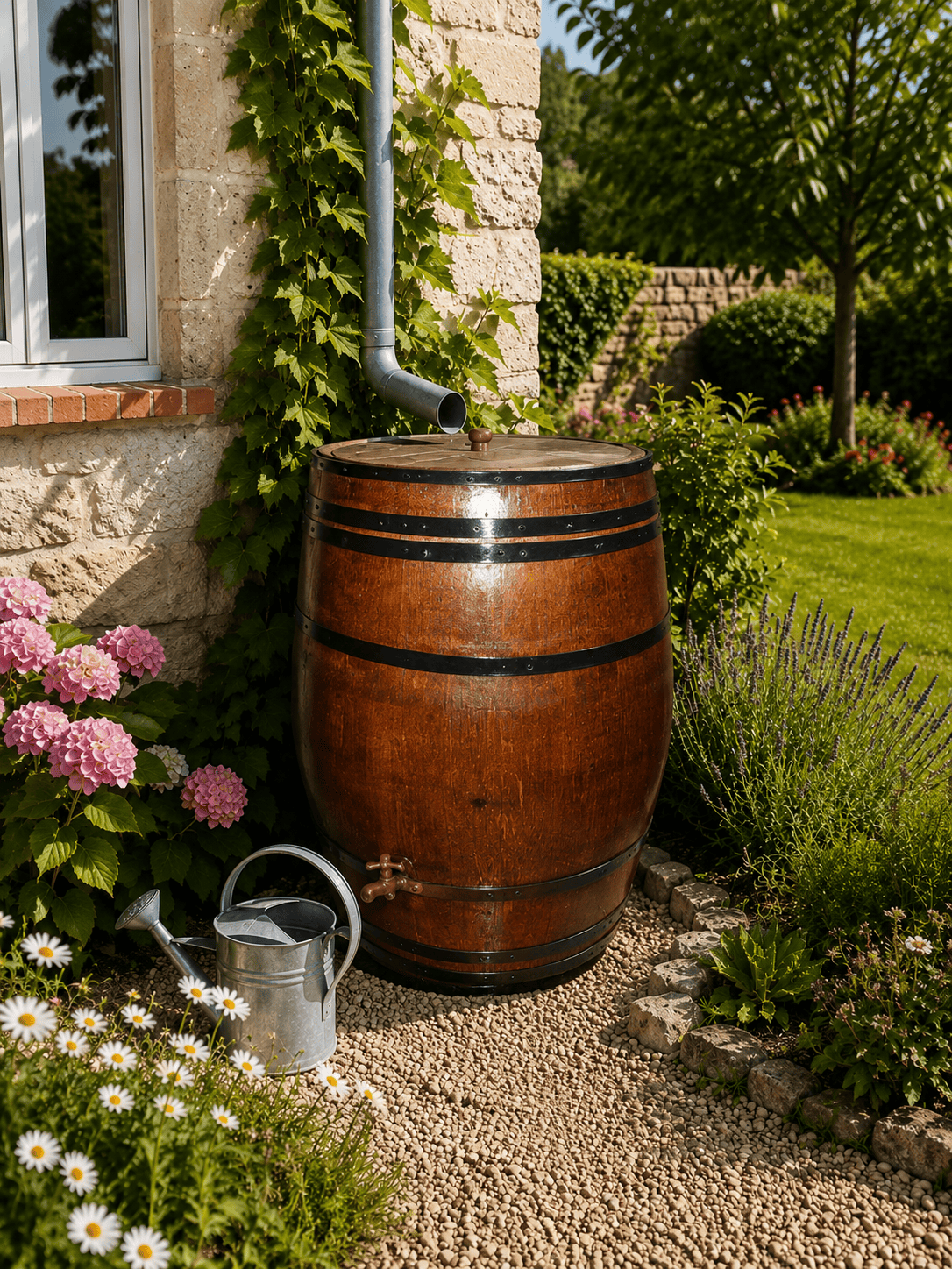 Tonneau Récupérateur D'eau 225 L Sans Socle