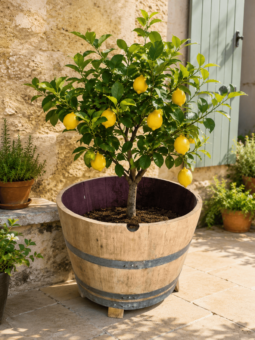 jardinière demie barrique