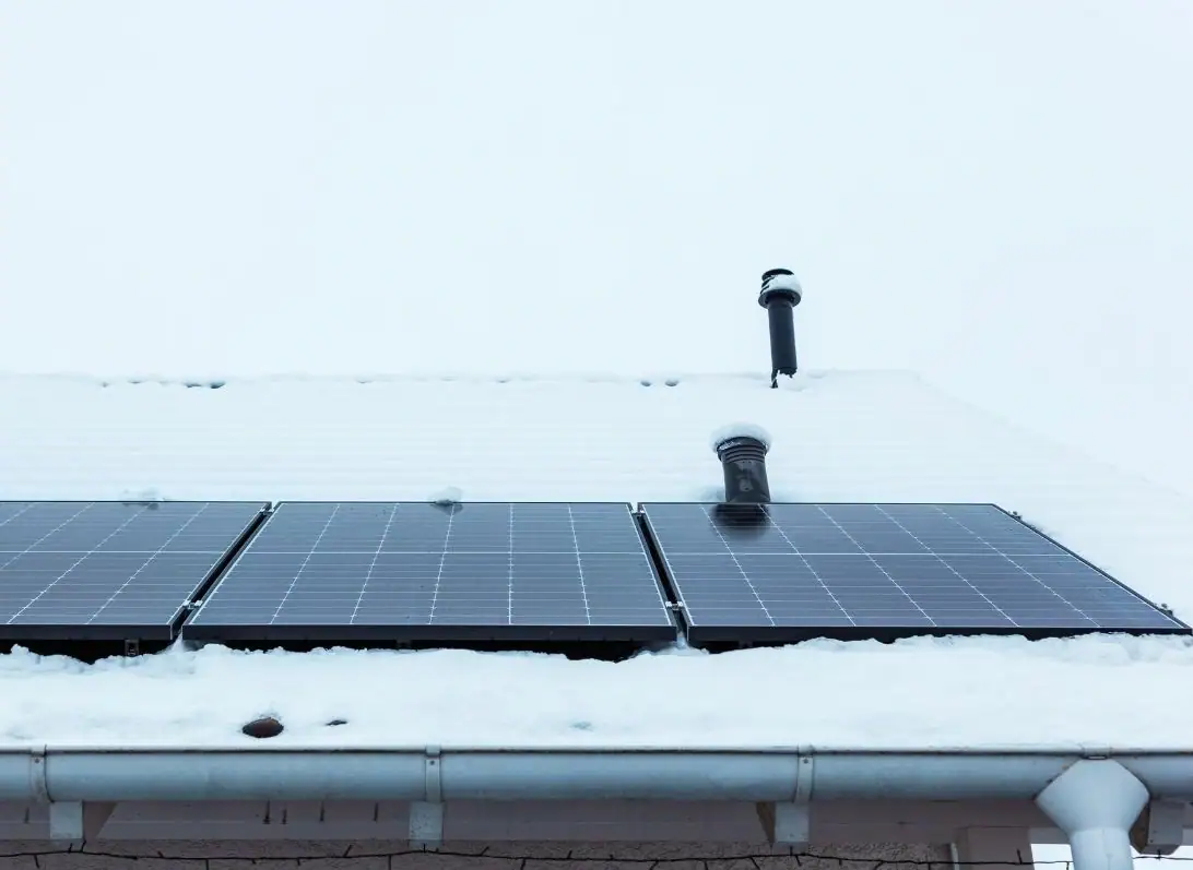 photovoltaïque dans la neige