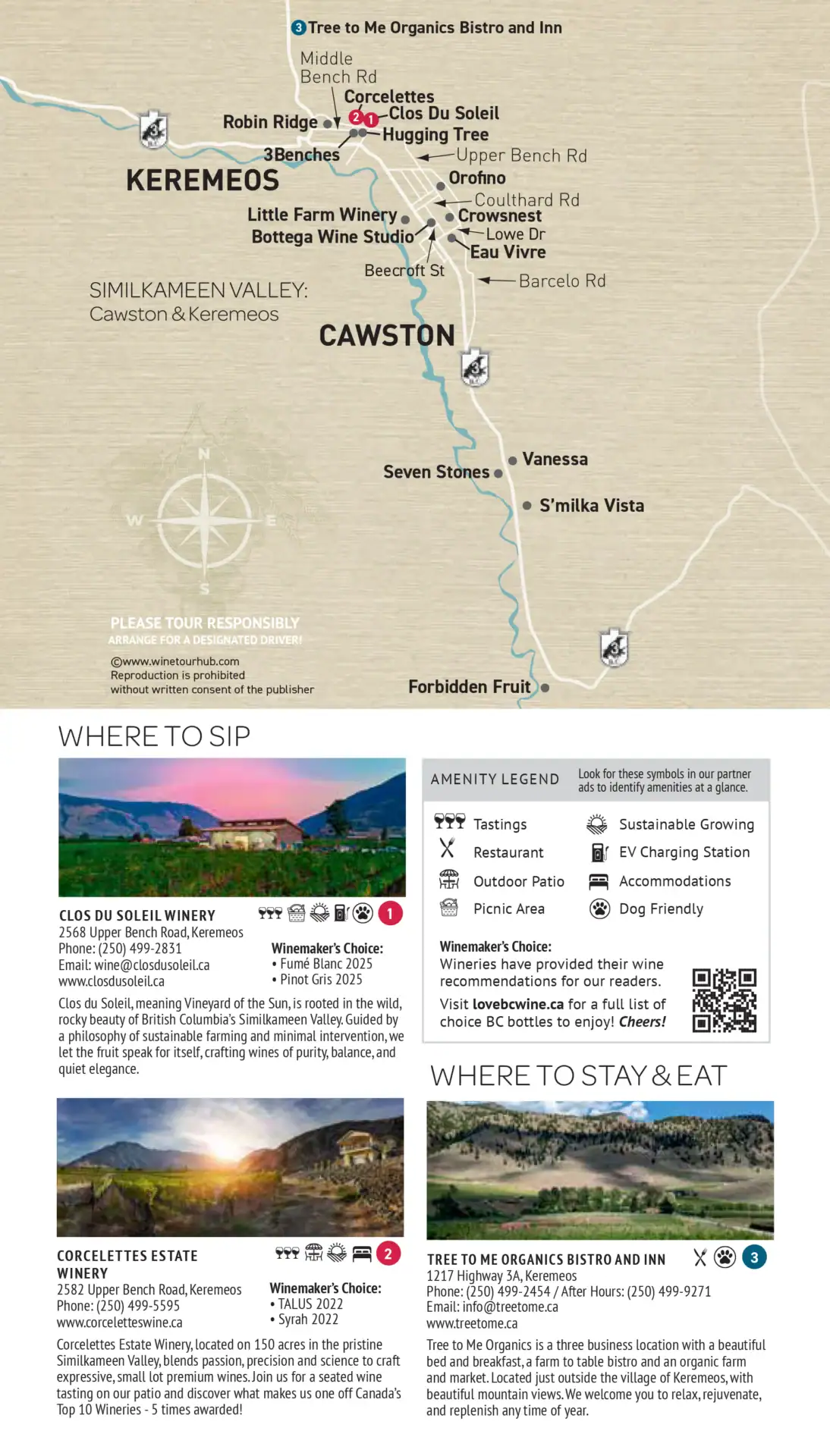 Similkameen Valley winery map