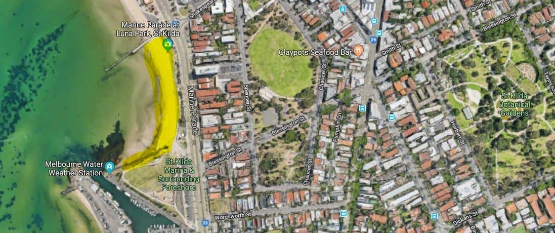 St Kilda Map - Best dog-friendly beaches in Melbourne and Mornington Peninsula