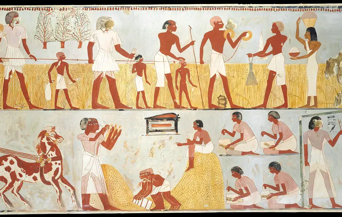 Tombs in Egypt: colourful daily-life scenes from the Tomb of Menna