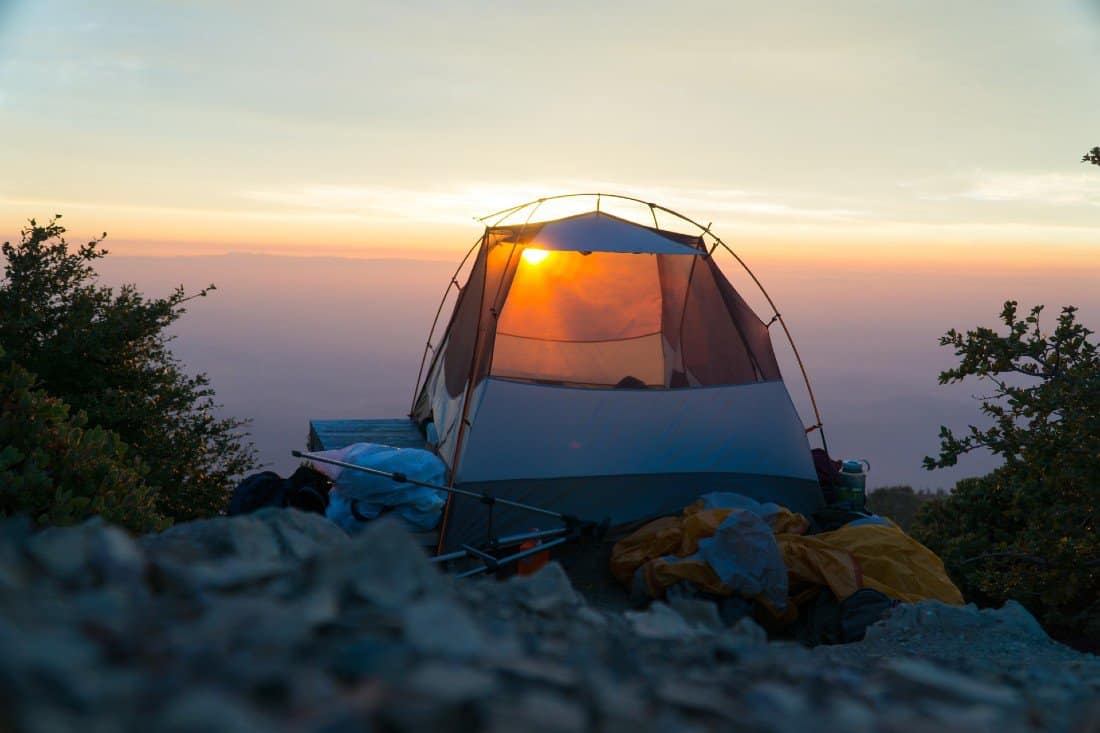 a tent without its rain fly