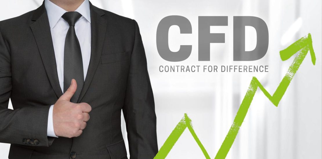 CFD概念和商人的大拇指。
