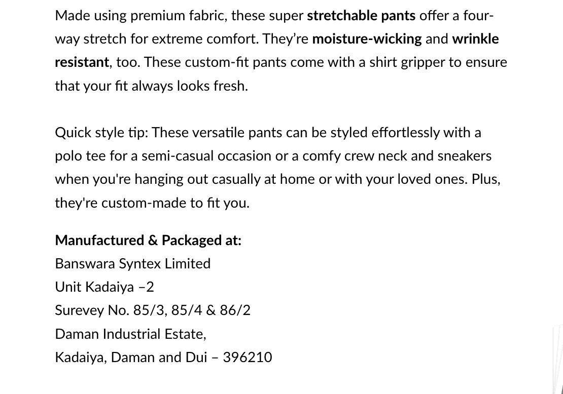 product description example