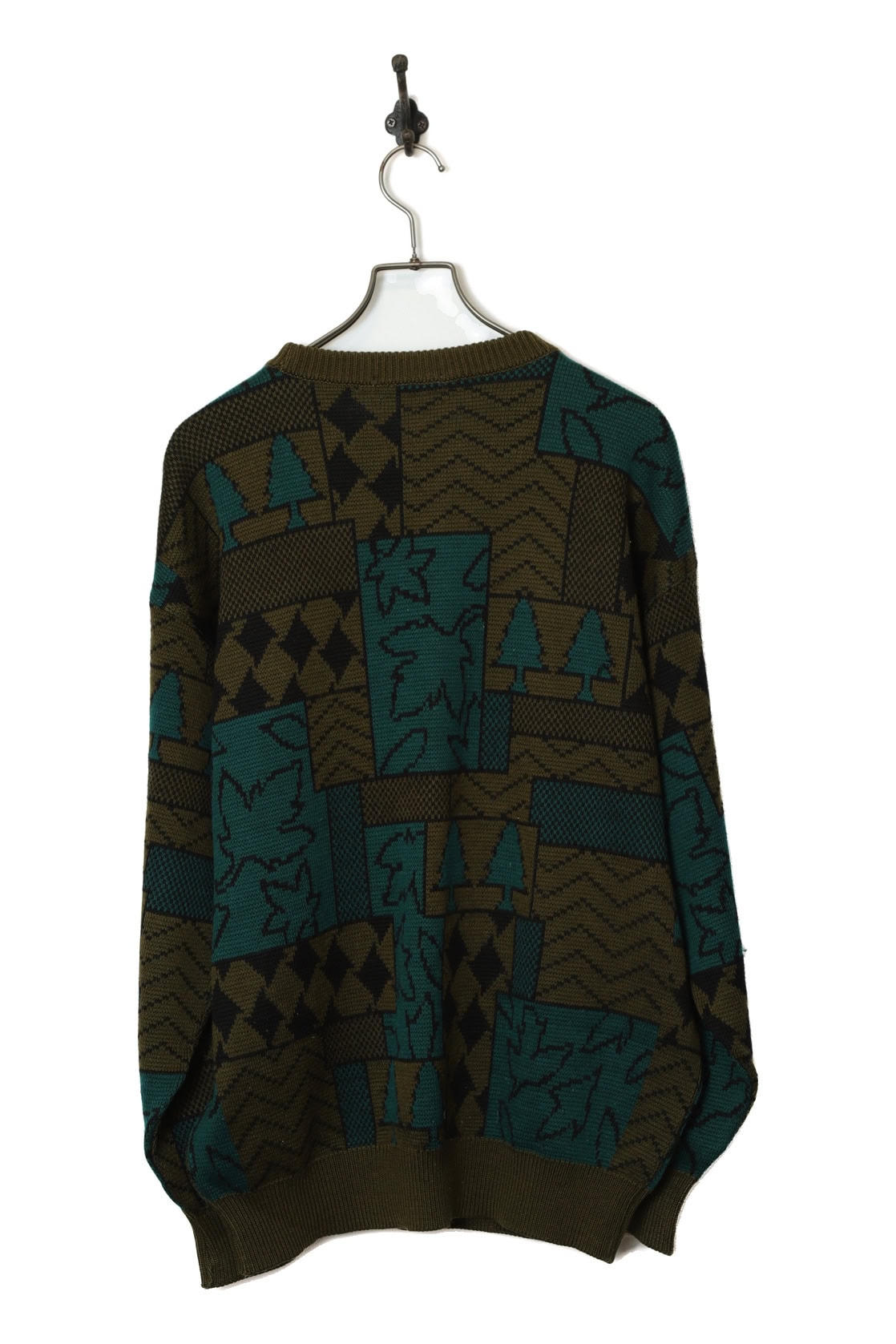 VINTAGE PRINTED KNITTED SWEATER/L - 画像 (7)