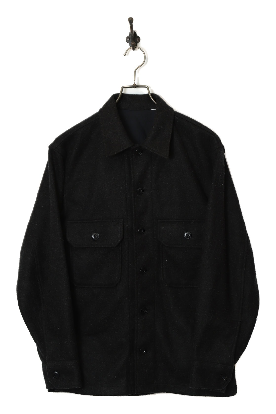 VINTAGE OPEN COLLAR CPO JACKET/L