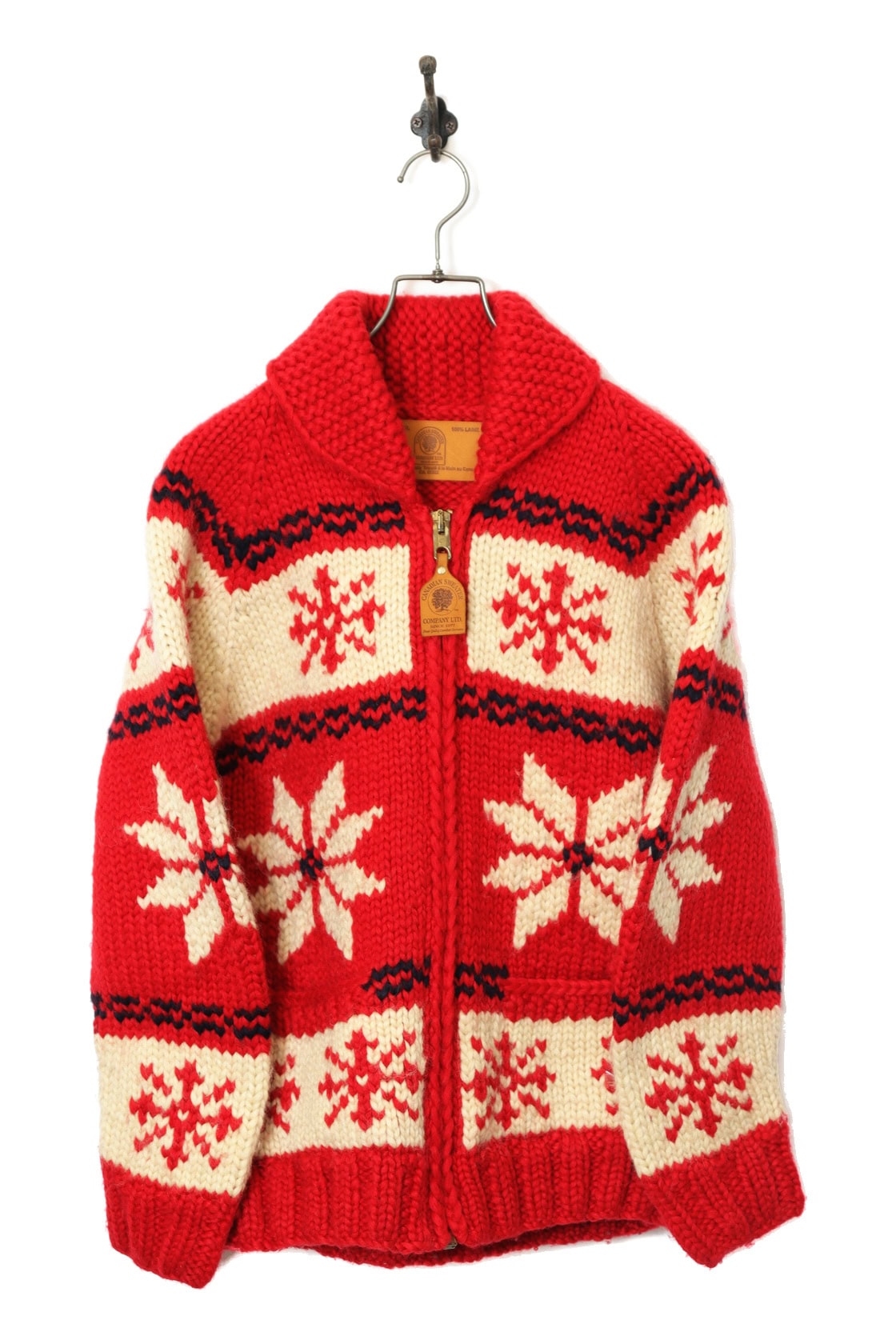 VINTAGE WOOL KNIT JACKET/L