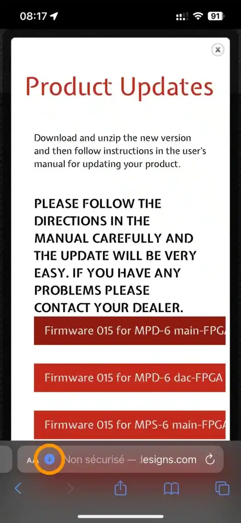 06 - Le fichier s’enregistre sur votre appareil, sur iOS cliquez sur l'icône