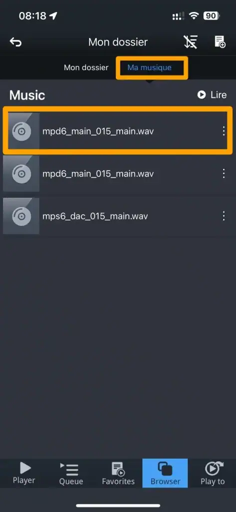 14 - Sélectionnez le fichier de mise à jour