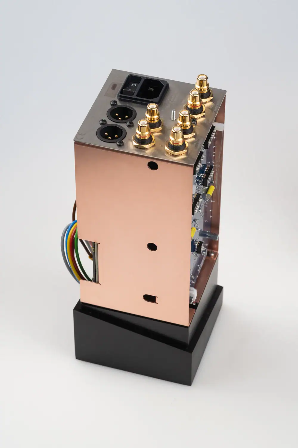 Panneau latéral du Phonostage Grimm Audio PW1 ouvert