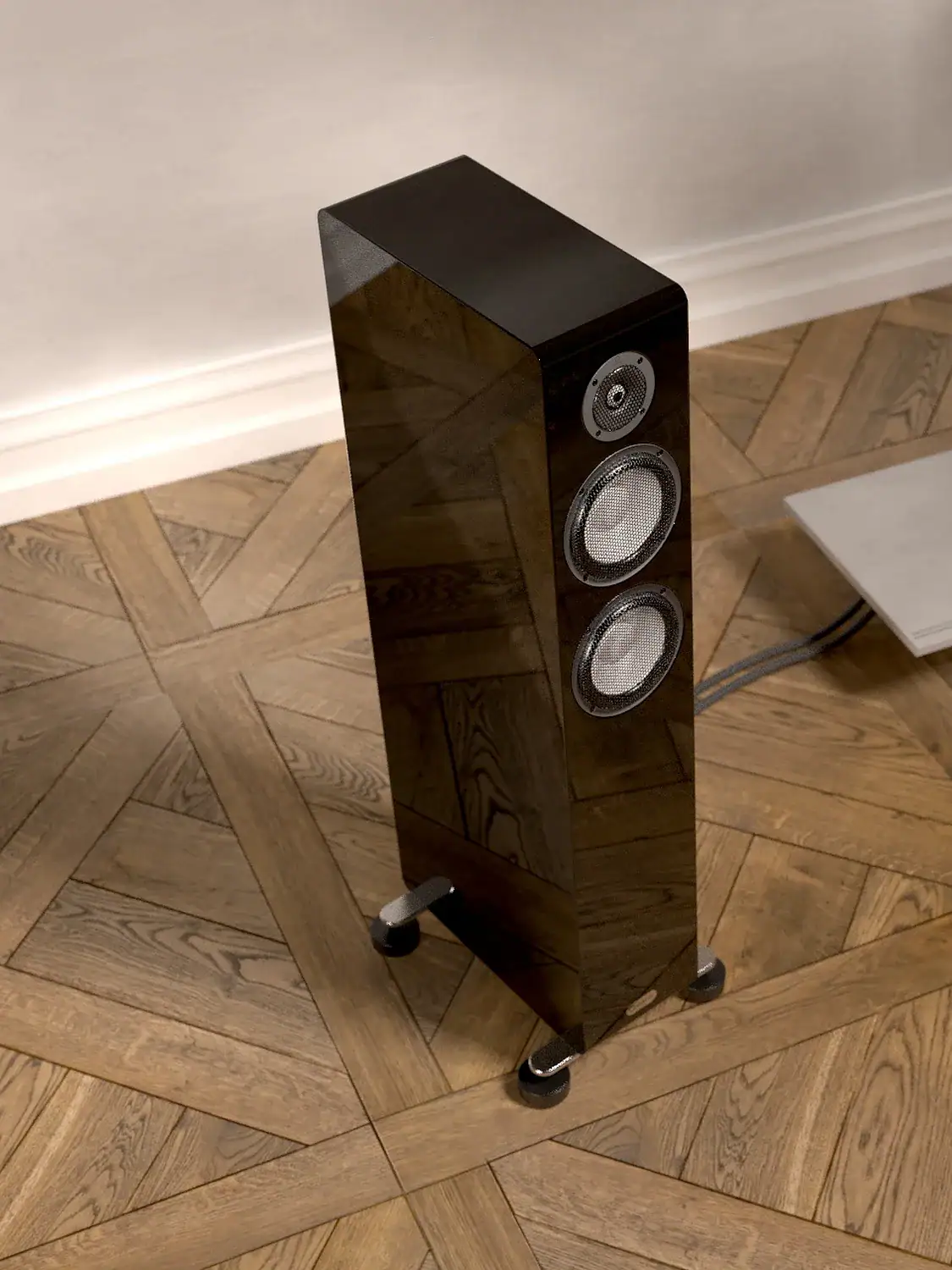 Marten Oscar Trio noire brillante vue de haut à gauche