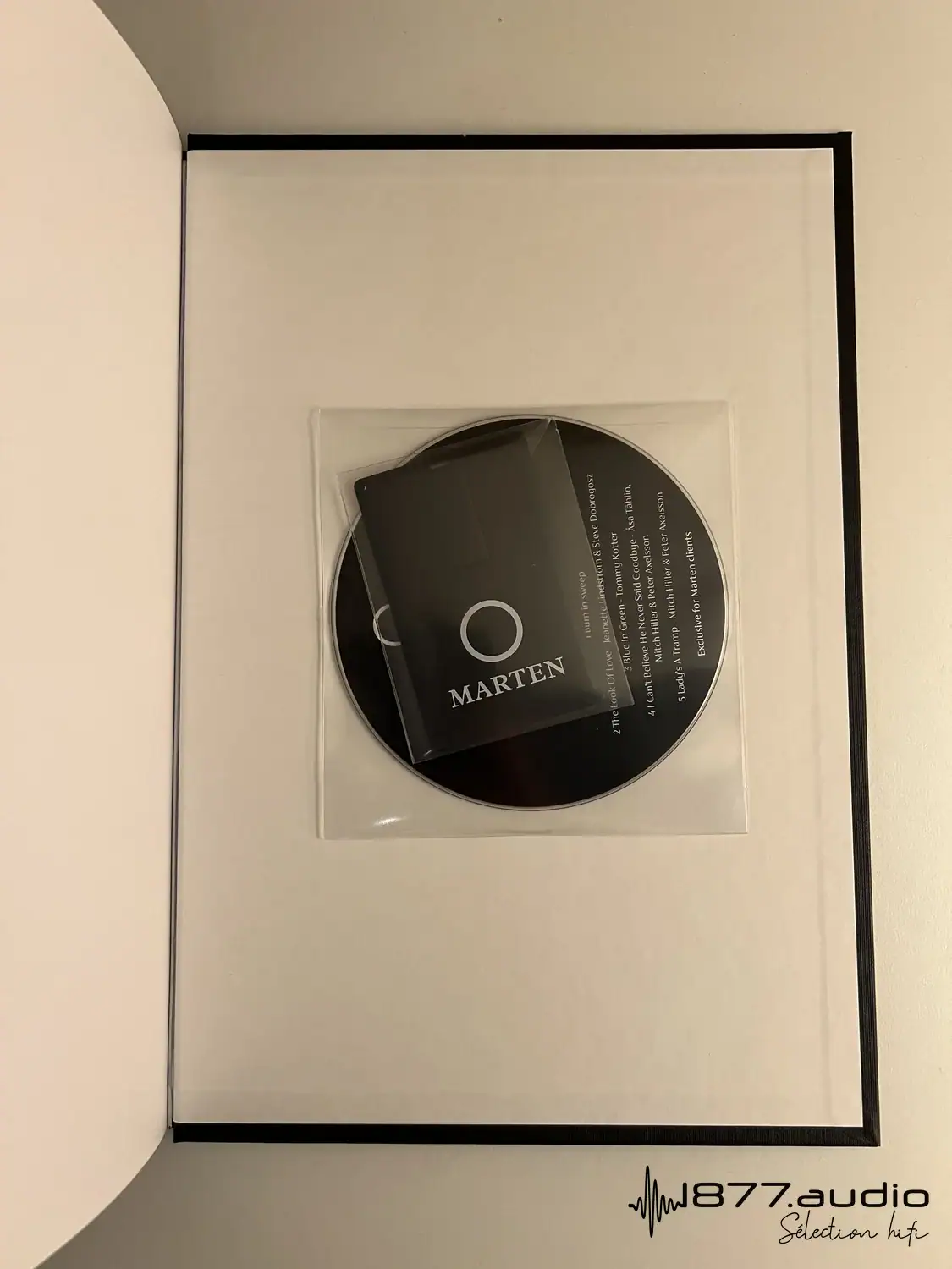 Marten Parker Trio page du livret avec le CD destiné au rodage