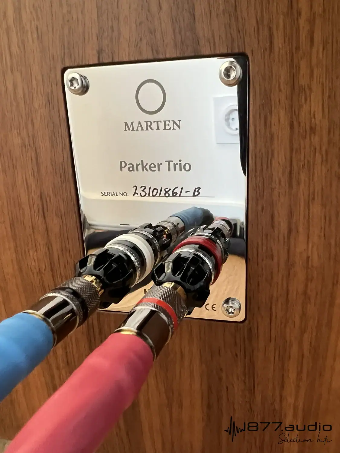 Marten Parker Trio zoom sur la plaque arrière et les borniers