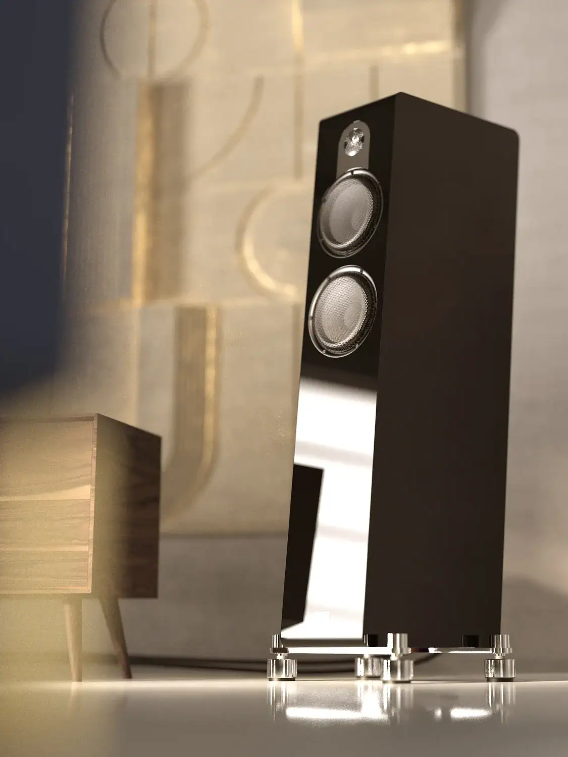 Marten Parker Trio finition bois brillant vue de droite