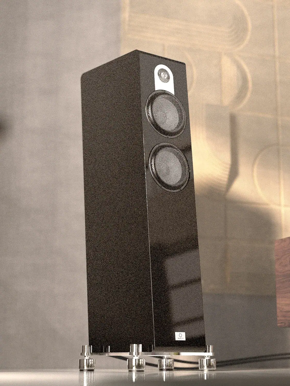 Marten Parker Trio finition bois brillant vue de gauche trois quart