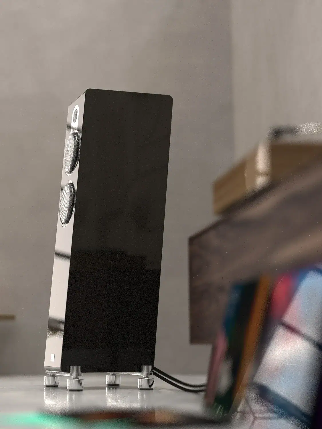 Marten Parker Trio finition noir brillant vue de droite