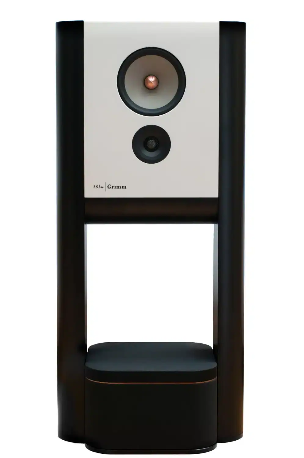 Grimm Audio LS1be vue globale d'une enceinte avec un caisson SB1