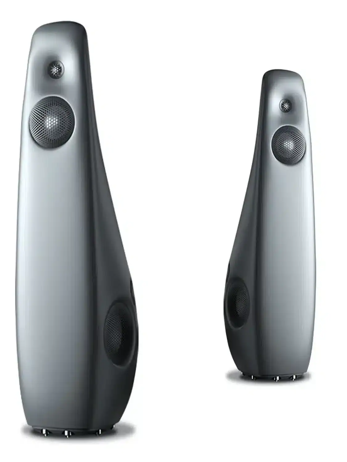 Vivid Audio Kaya 90 paire grise sur fond blanc