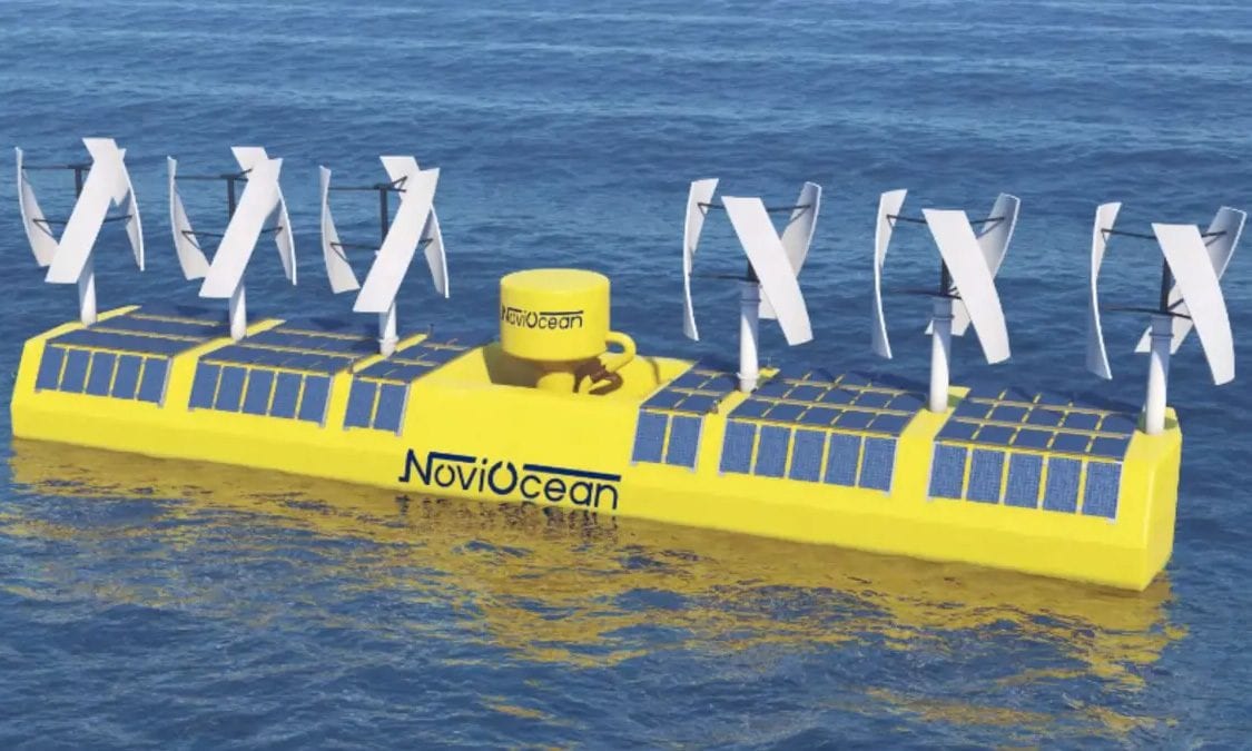 Bè năng lượng hỗn hợp nổi trên biển Ảnh- NoviOcean