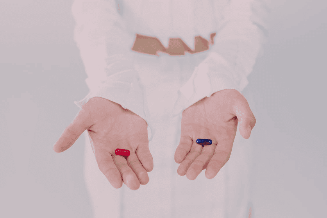 a person holding medicines