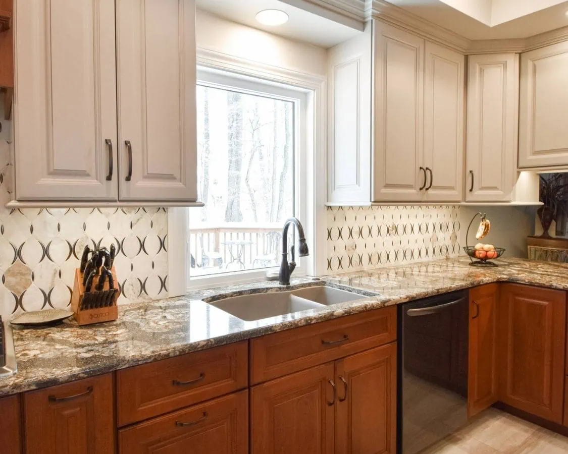 Windows for natural light in modern farmhouse style kitchen