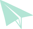 Teal paper airplane icon
