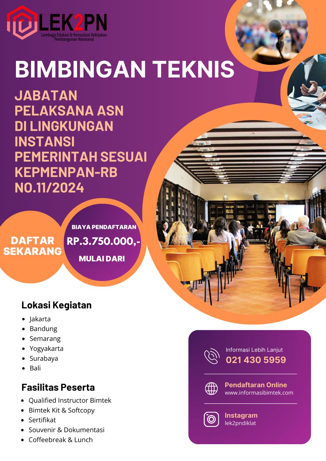 BIMTEK JABATAN PELAKSANA ASN DI LINGKUNGAN INSTANSI PEMERINTAH SESUAI KEPMENPAN RB NOMOR 11 TAHUN 2024