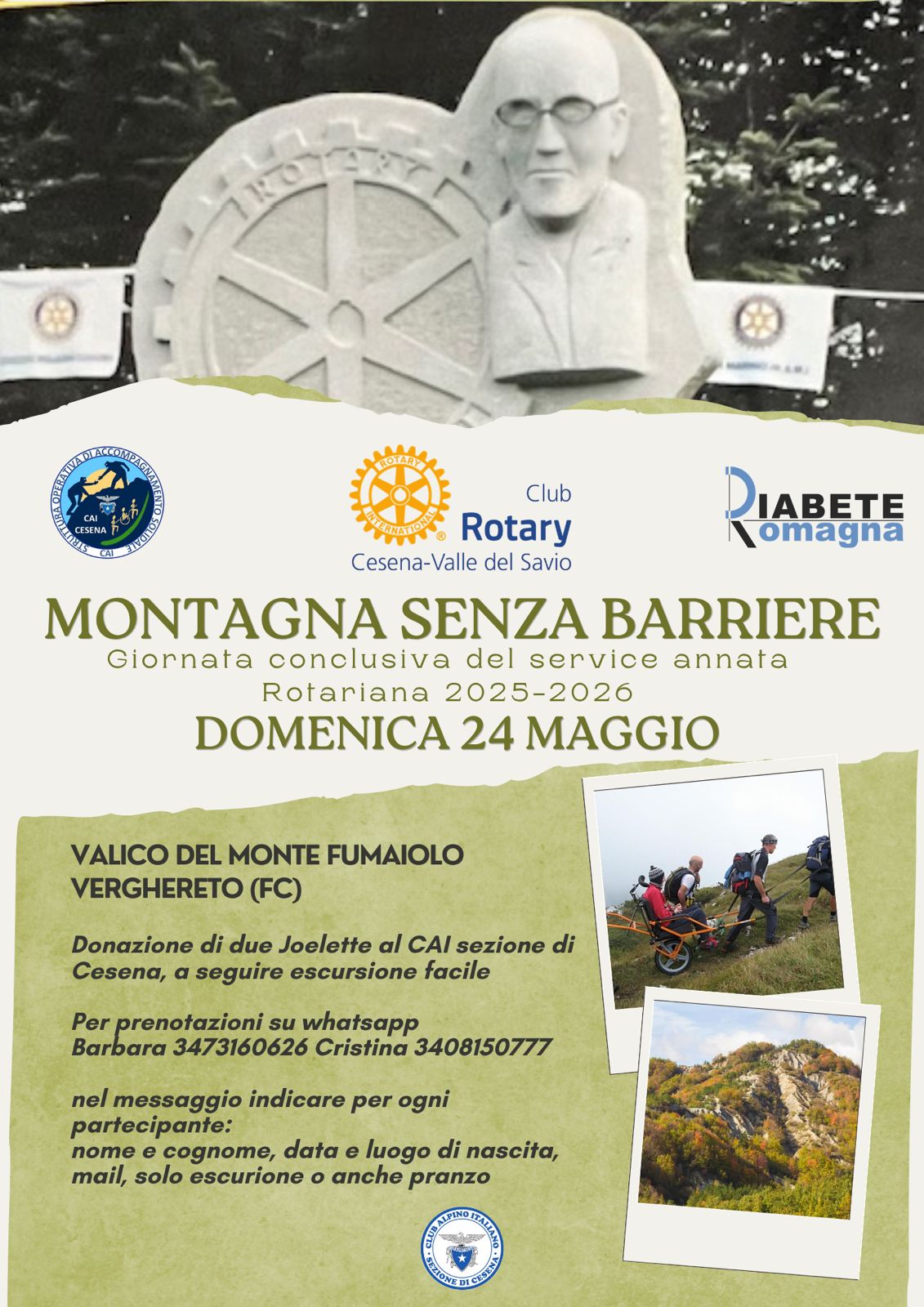 24 Maggio Insieme Al Rotary Club Cesena Valle Savio Sul Monte Fumaiolo Per Sostenere Diabete Romagna E Il CAI