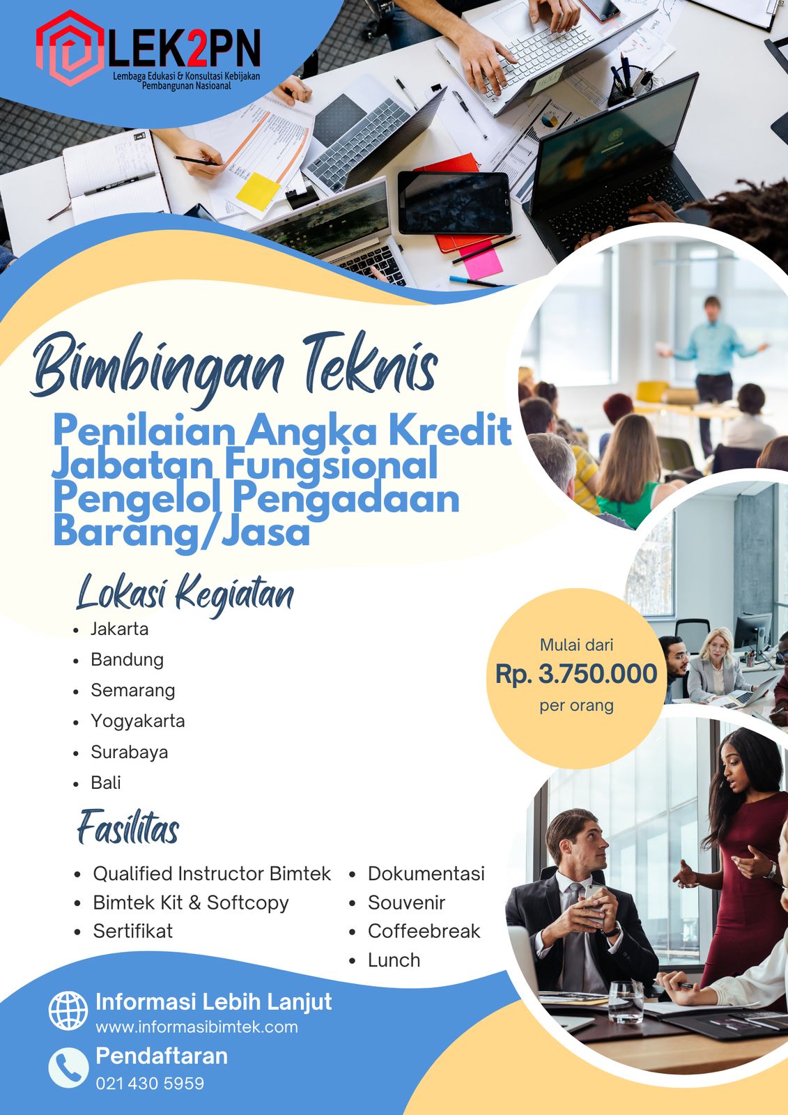 BIMTEK PENILAIAN ANGKA KREDIT JABATAN FUNGSIONAL PENGELOLA PENGADAAN BARANG/JASA PEMERINTAH