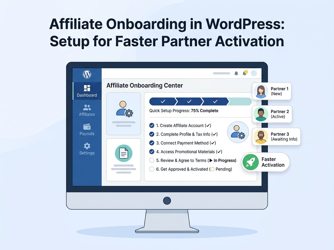 affiliate onboarding in wordpress